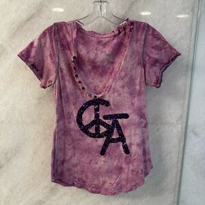 Purple Tie-Dye Women's Top